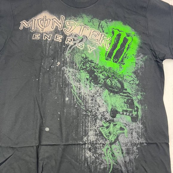 Vintage Monster Energy Printed XL T-Shirt Black Men New - Picture 2 of 9